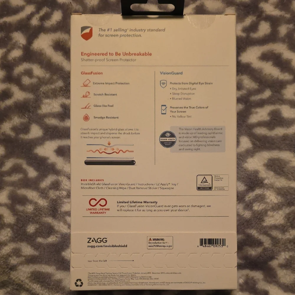GlassFusion VisionGuard for Samsung Galaxy S10+ - Black